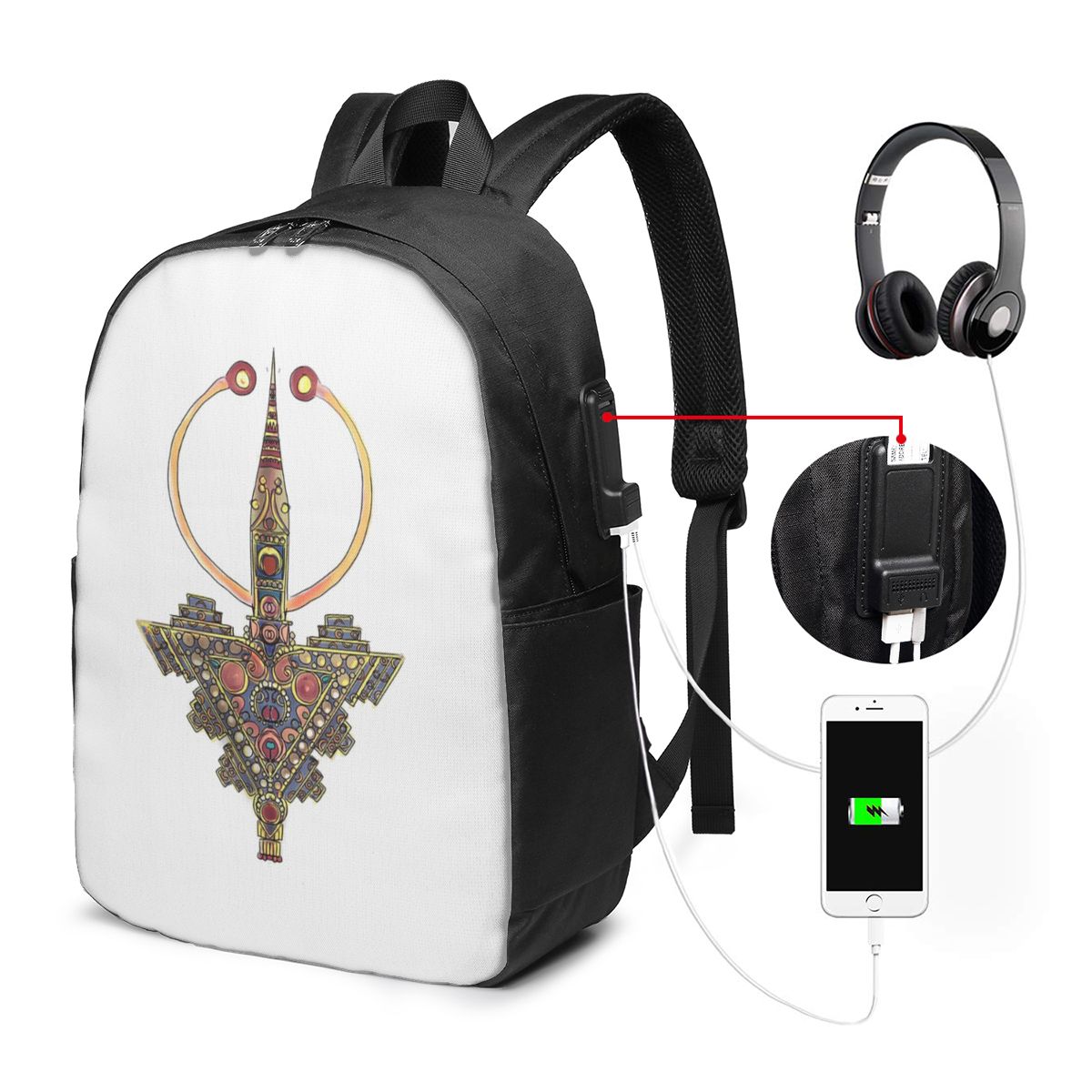Travel Bags - Kabyle Jewelry Amazigh MoroccoBackpack Travel Notebook