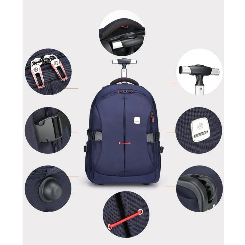 Wheeled Backpack Wheels Travel - đánh giá và giá Foldable Rolling Luggage Bag