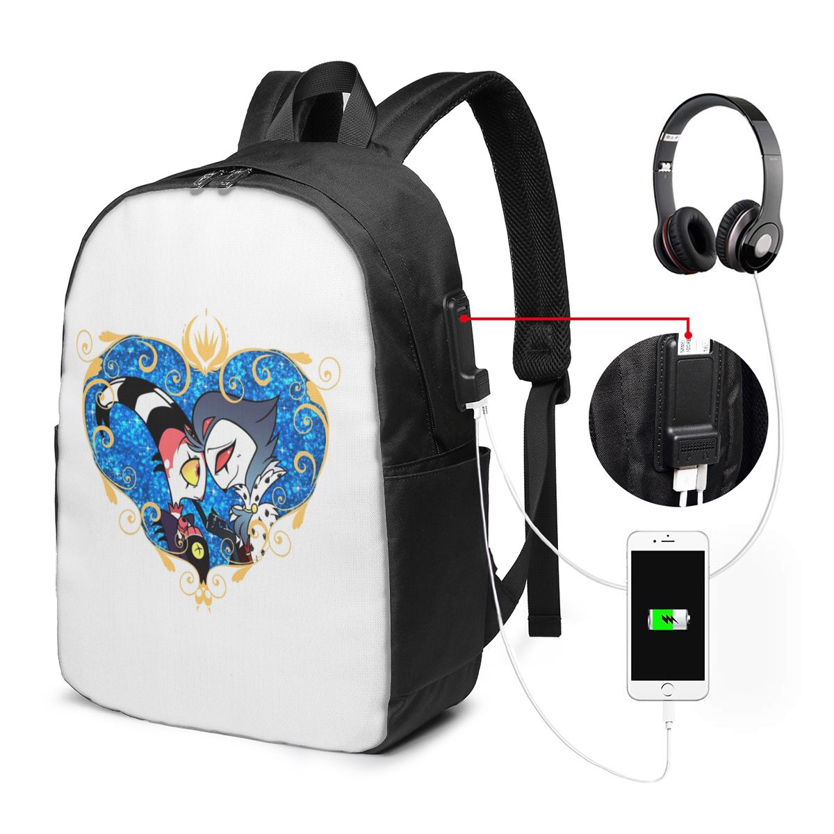 Helluva Boss Stolas And Blitzo - đánh giá và giá Backpacks