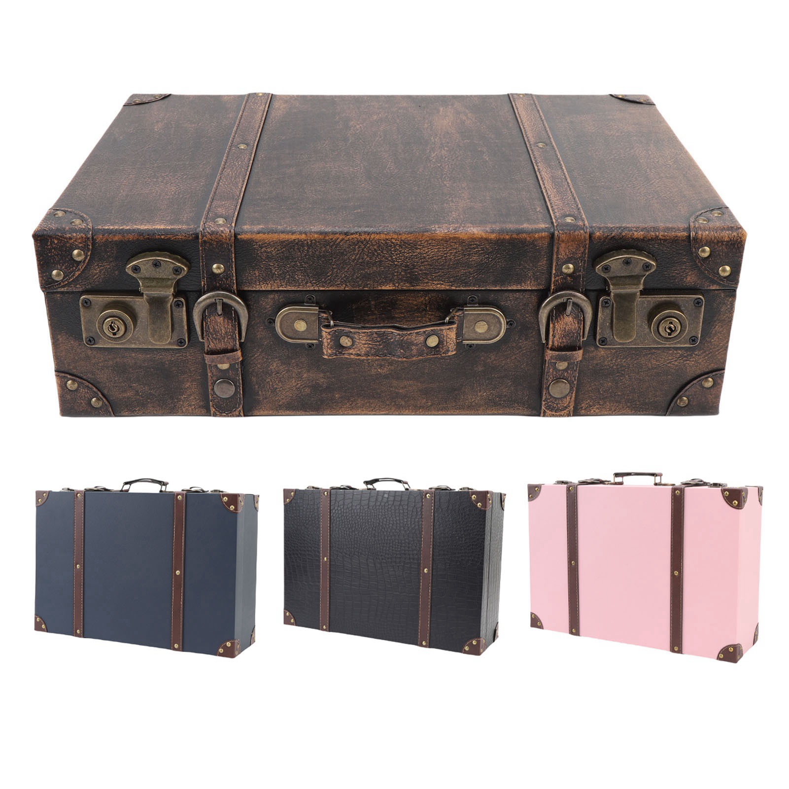 Vintage Suitcase Box Travel St - đánh giá và giá Retro Vintage Trunk Suitcase