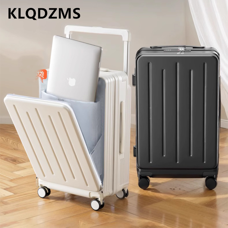 KLQDZMS High Quality Suitcase  - đánh giá và giá Front Opening Laptop Luggage 24 Inch