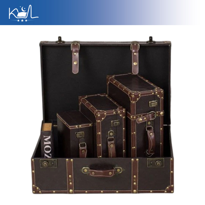 Vintage Brown Decorative Suitc - đánh giá và giá Retro Vintage Trunk Suitcase
