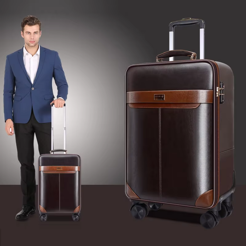 PREMIUM Leather Rolling Luggag - đánh giá và giá Spinner Wheel Rolling Suitcase 20 Inch