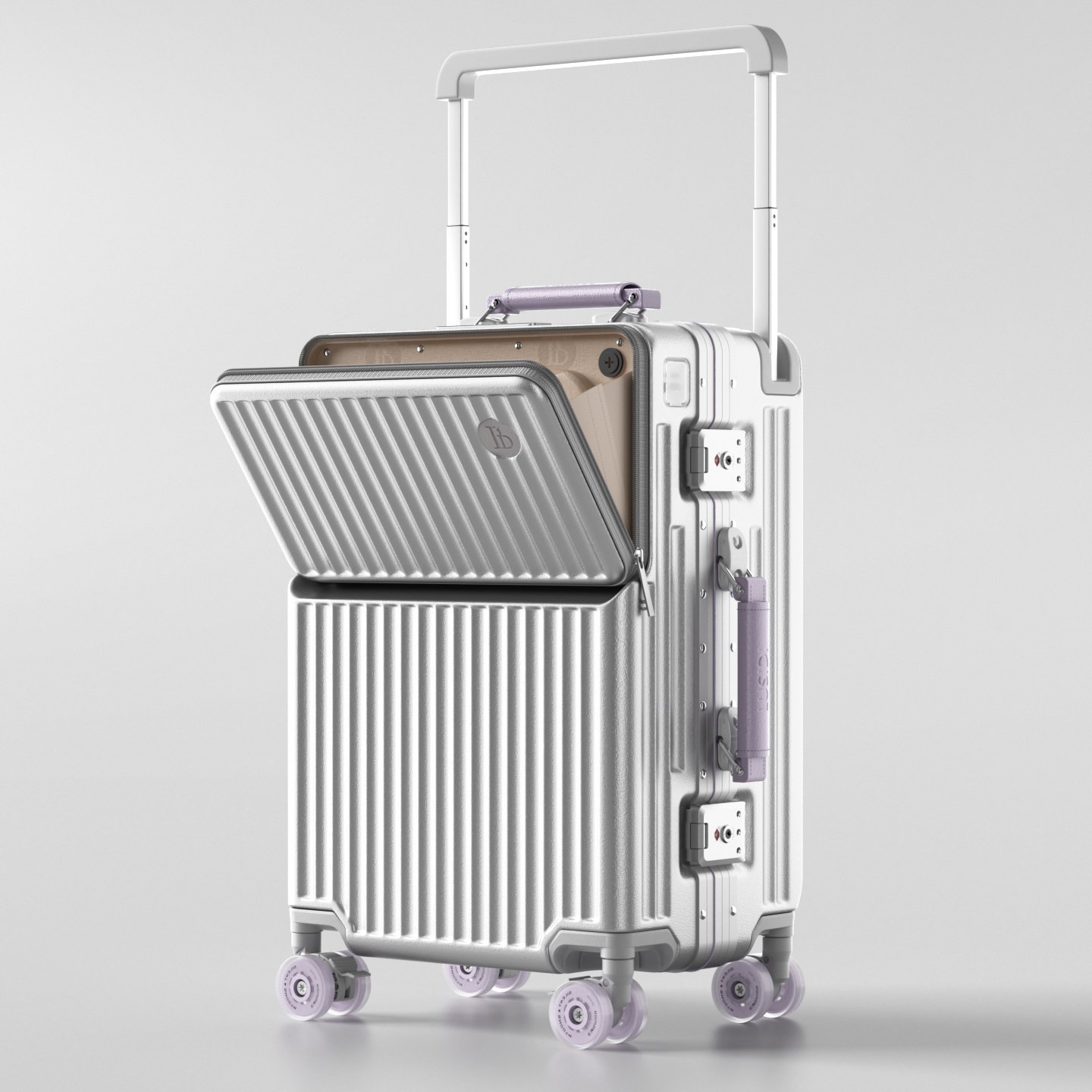 Front Opening Suitcase Wide Ha - đánh giá và giá Aluminum Frame Carry On Luggage