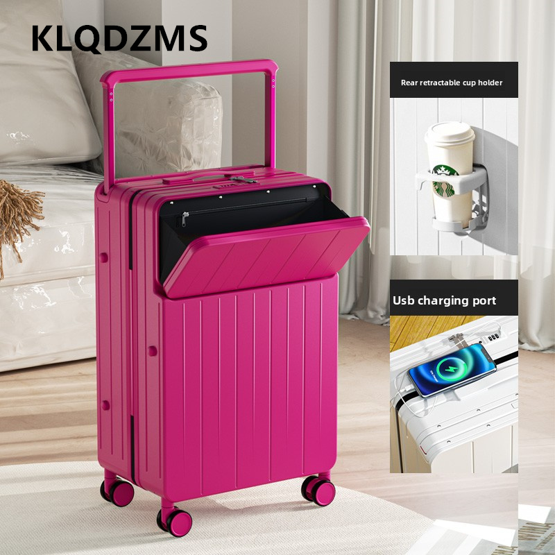 KLQDZMS Multifunctional Suitca - đánh giá và giá Front Opening Laptop Luggage 24 Inch