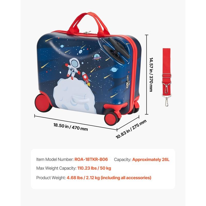 Ride-on Luggage 18-inch Lightw - đánh giá và giá Kids Ride On Suitcase Scooter