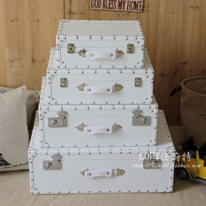 Crocodile Leather Pattern Trav - đánh giá và giá Retro Vintage Trunk Suitcase