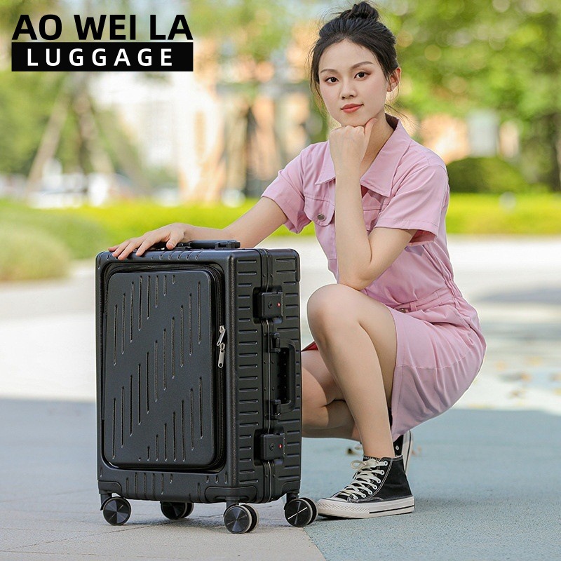 Front Opening Business Luggage - đánh giá và giá Aluminum Frame Carry On Luggage