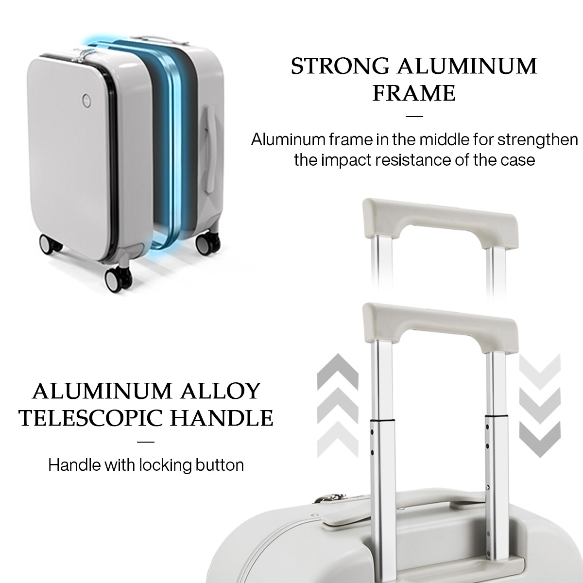 Mixi Bằng Sáng Chế Thiết Kế Kh - đánh giá và giá Aluminum Frame Carry On Luggage