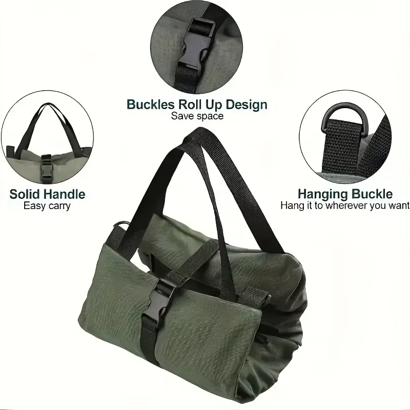 1pc Multi-Purpose Canvas Roll  - đánh giá và giá Foldable Rolling Luggage Bag