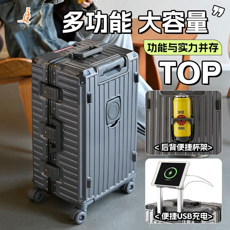 Large Size Travel Suitcase Alu - đánh giá và giá Aluminum Frame Carry On Luggage