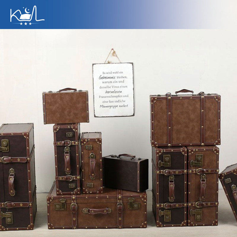 Vintage Brown Decorative Suitc - đánh giá và giá Retro Vintage Trunk Suitcase