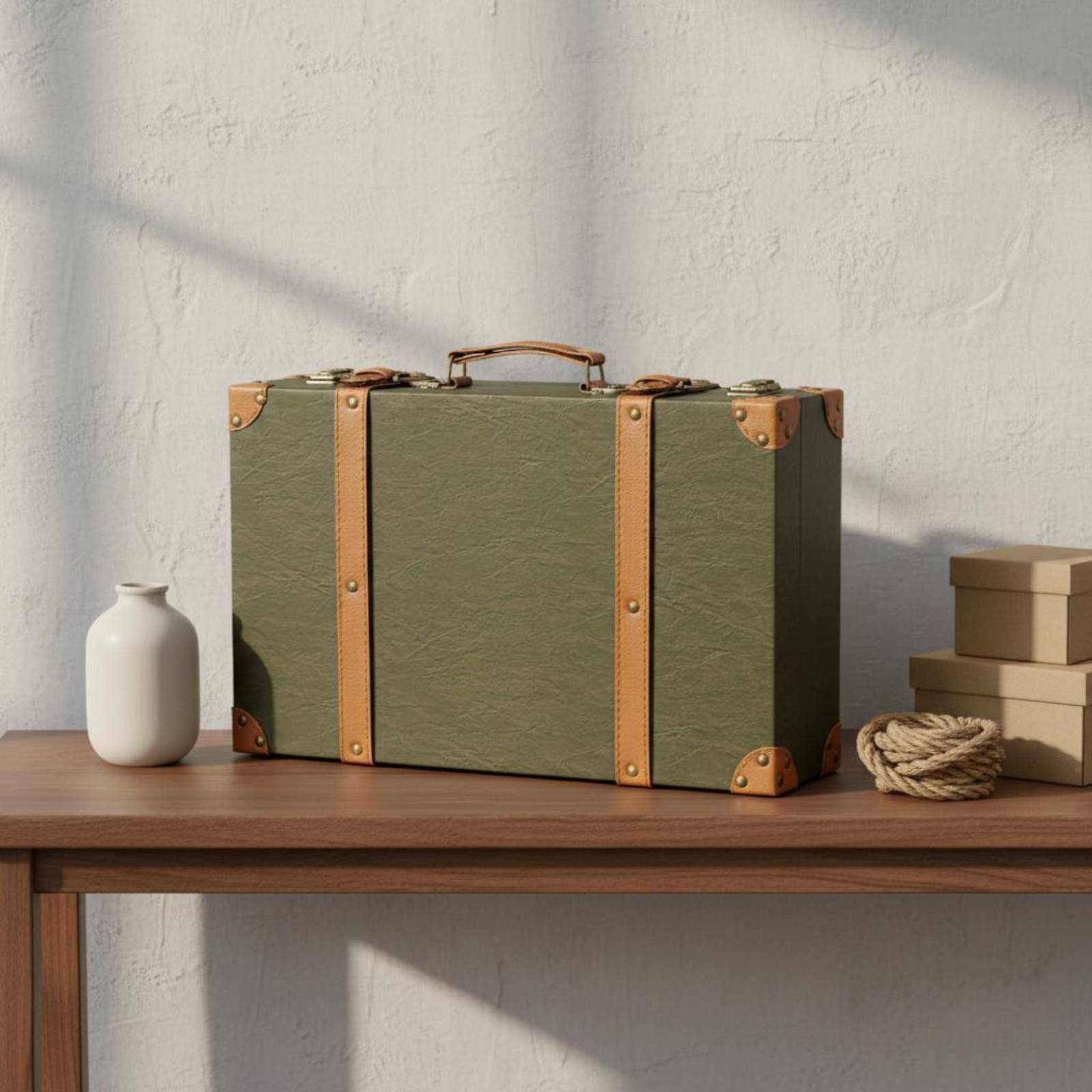 3 Pieces Vintage Suitcase Set  - đánh giá và giá Retro Vintage Trunk Suitcase