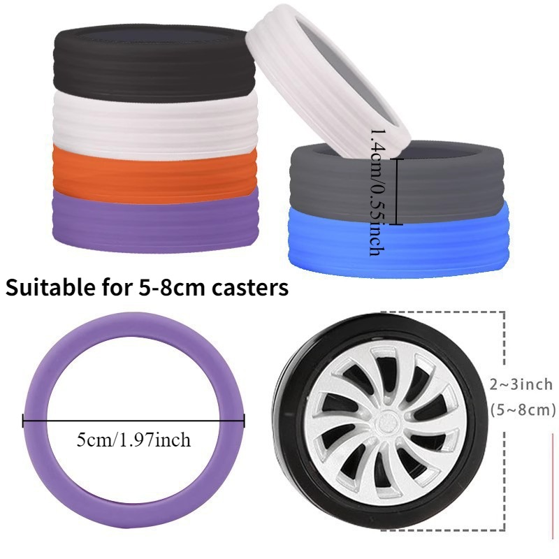 8Pcs Silent Luggage Wheel Rubb - đánh giá và giá Silent Replacement Luggage Wheels