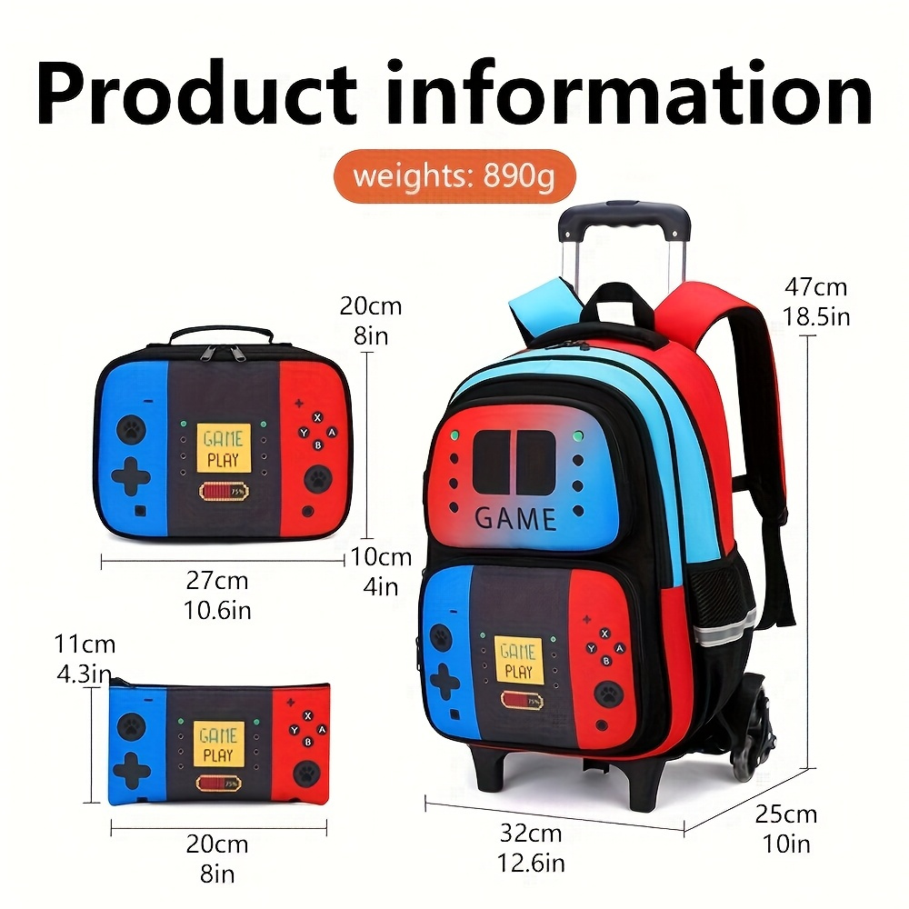 3PCS Kids Rolling Backpack for - đánh giá và giá Foldable Rolling Luggage Bag