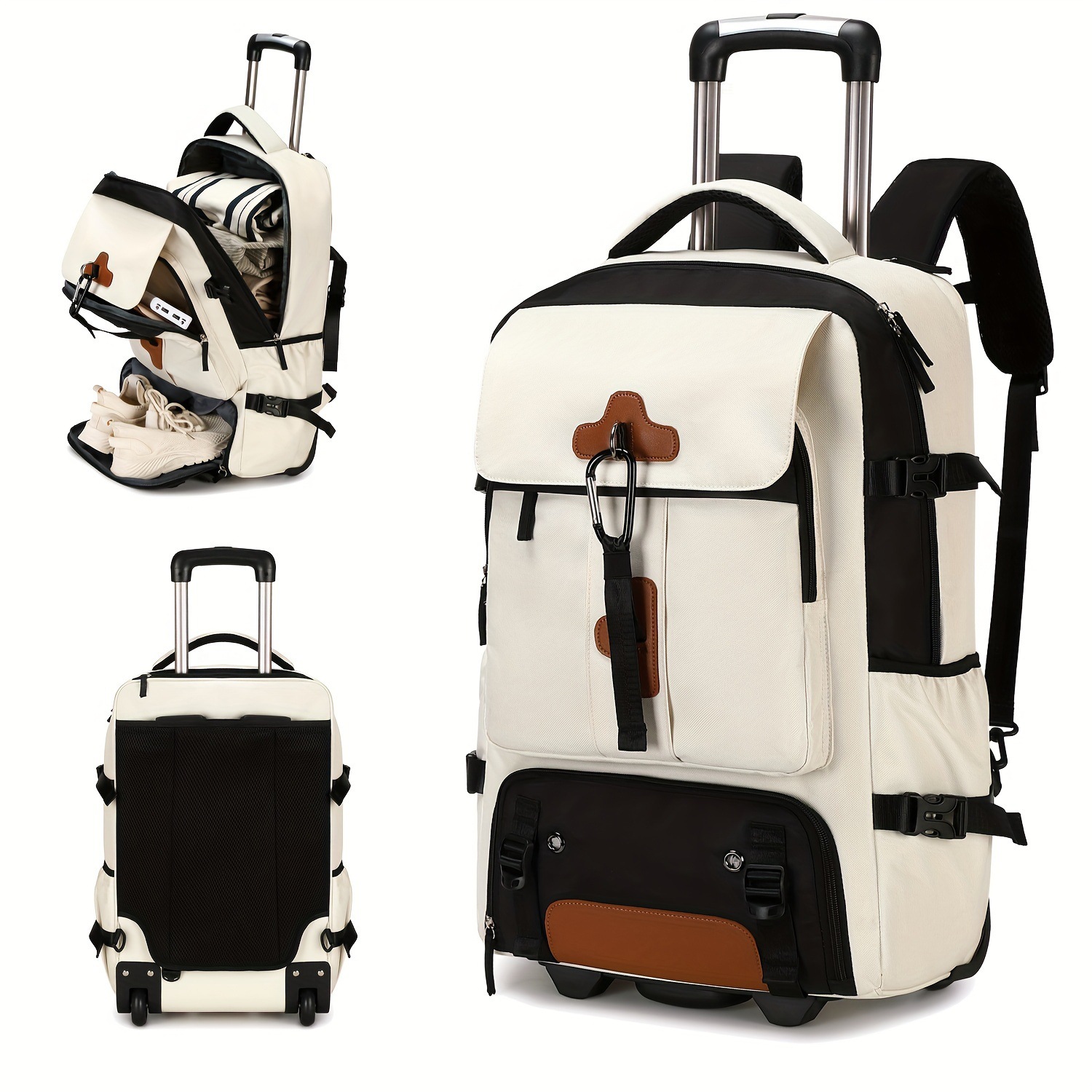 Rolling Backpack Large Capacit - đánh giá và giá Foldable Rolling Luggage Bag