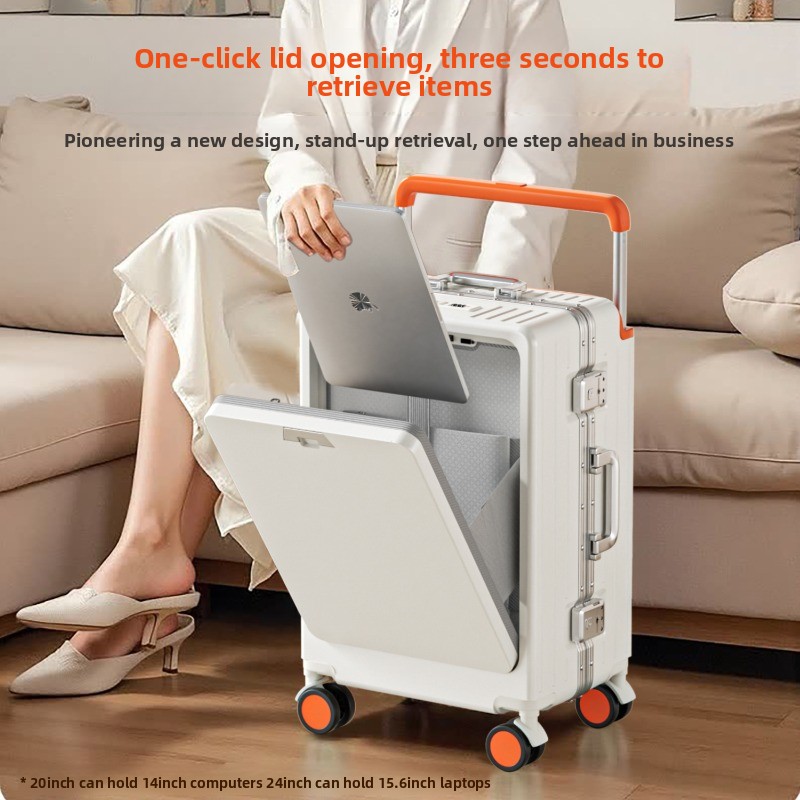 20/24/26 inch Aluminum Frame L - đánh giá và giá Front Opening Laptop Luggage 24 Inch
