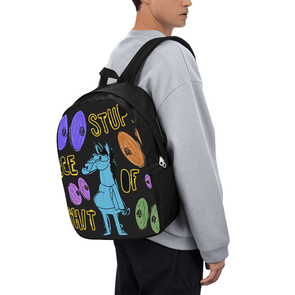 Cartoon Bojack Horseman Stupid - đánh giá và giá Travel Bags