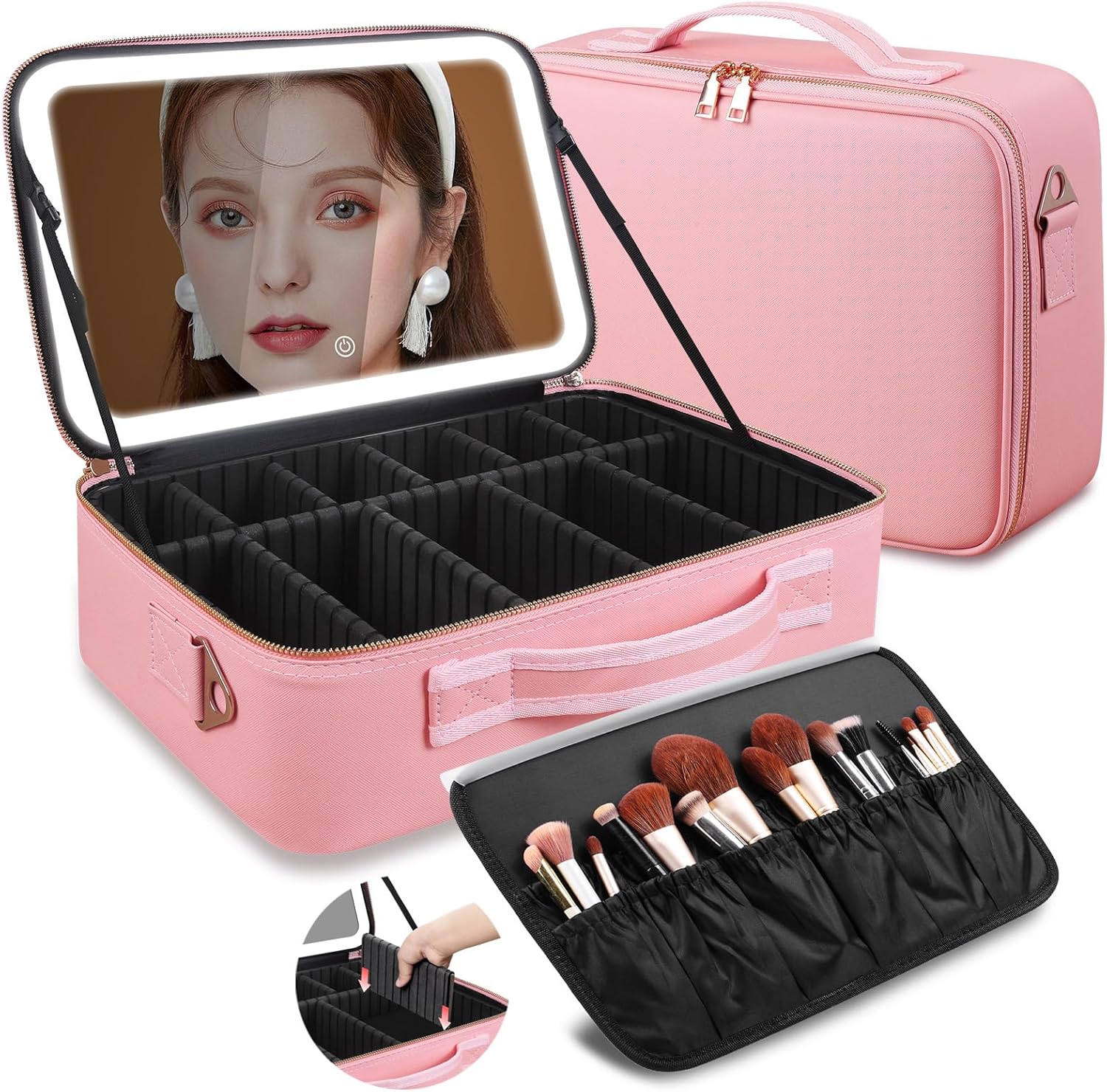 Large Capacity Makeup Bag 15'' - đánh giá và giá Cosmetic Bags