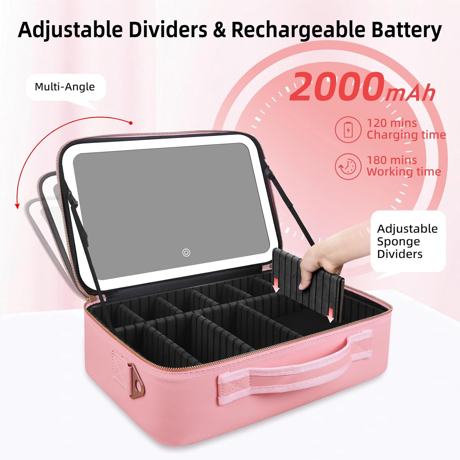 Large Capacity Makeup Bag 15'' - đánh giá và giá Cosmetic Bags