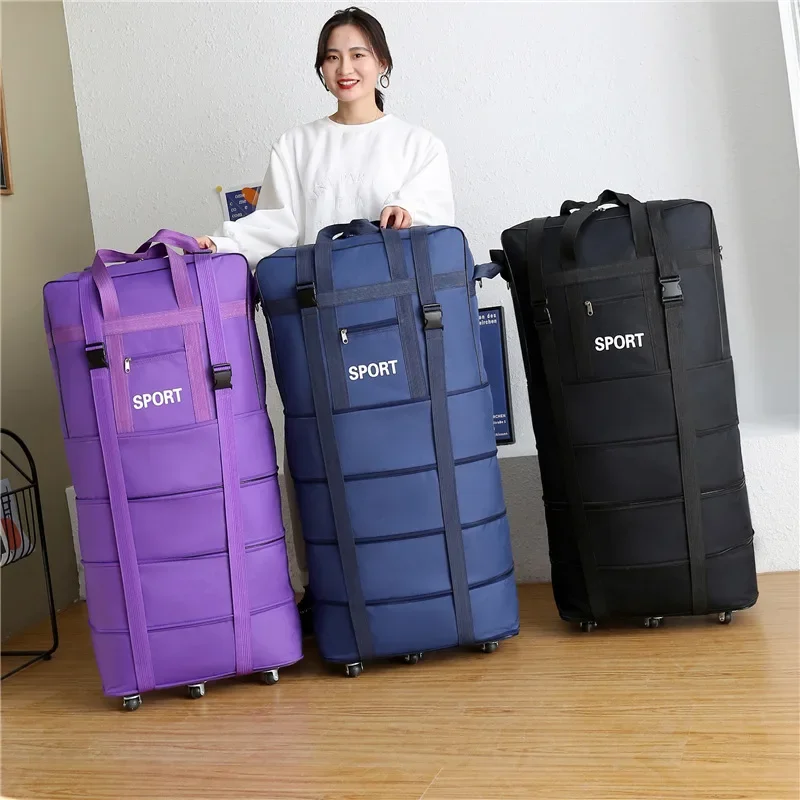 Plus Airline Checked Bag Oxfor - đánh giá và giá Foldable Rolling Luggage Bag